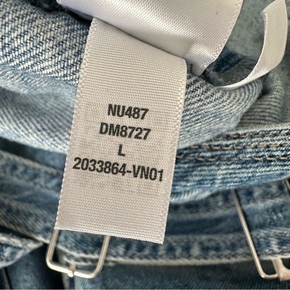 MADEWELL Denim Relaxed Carpenter Overalls Oversized Vintage Inspired Size Large - Picture 13 of 16